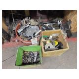 ASSORTED METAL SCRAP UNDER WORKBENCH