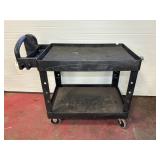 2 TIER ROLLING POLY SHOP CART