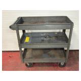 3 TIER ROLLING METAL SHOP CART