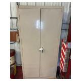 METAL 2 DOOR , 4 SHELF STORAGE CABINET