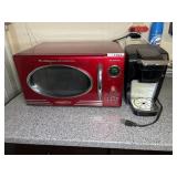 MICROWAVE & KEURIG COFFEE MAKER