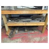 STEEL AND S/S STOCK AND SCRAP UNDER WORK BENCH