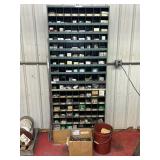 128 HOLE FASTNER BINS -2 SEPERATE BINS- W/ CONTENT