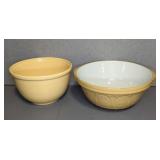 (2) POTTERY MIXING BOWLS