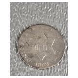 1853 SILVER 3 CENT PIECE