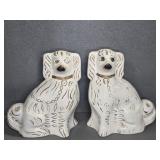 (2) STAFFORDSHIRE CERAMIC SPANIEL DOG FIGURINES