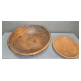 DOUGH BOWL AND SMALL WOOD BOWL