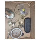 SILVER PLATE, COSTUME JEWELRY