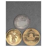 (2) 101ST & (1) 82ND AIRBORNE DIV. COM. COINS