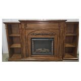 ELECTRIC FIREPLACE W/MATCHING BOOK SHELVES