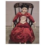 CHINA DOLL IN ROCKING CHAIR