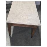 ITALIAN MARBLE TOP LOUIS XVI-STYLE  COFFEE TABLE