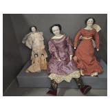 ANTIQUE CHINA HEAD DOLLS (5)