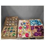 MERCURY GLASS/ COLORED GLASS ORNAMENTS