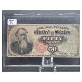 1869 50 CENT FRACTIONAL CURRENCY PIECE