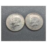 (2) 1964 KENNEDY HALF DOLLARS