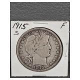 1915 S BARBER HALF DOLLAR