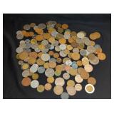BAG OF (150) ASSORTED FOREIGN COINS