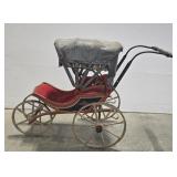 ANTIQUE WOOD DOLL BUGGY