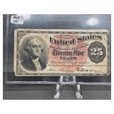 1863 25 CENT FRACTIONAL CURRENCY PIECE