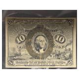 1863 TEN  CENT FRACTIONAL CURRENCY PIECE