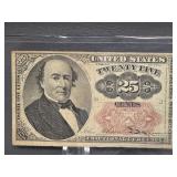 1874 25 CENT FRACTIONAL CURRENCY PIECE