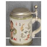 STONEWARE/PEWTER GERMAN BEER STEIN