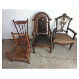 ANTIQUE CHILDRENS CHAIRS (4)