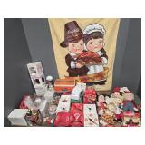 CAMPBELL SOUP ORNAMENTS, DOLLS, LIONEL HAND CAR