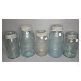 MASON JARS - BLUE (5)