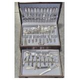 SILVER PLATE HOLMES & EDWARD FLATWARE SET