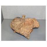 HANDCARVED WOOD LEAF PLATTER