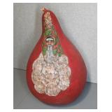 HANDCRAFTED SANTA CLAUS DECORATIVE GOURD