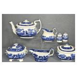 COPELAND BLUE AND WHITE SERVING PIECES