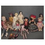 CHINA, CLOTH, COMPOSITE, RUBBER PORCELAIN DOLLS