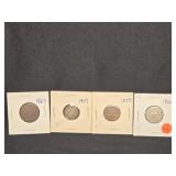 1865 2 CENT PIECE, 1865 SHIELD NICKEL,