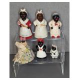 (6) AMERICANA KITCHEN PIECES - SALT & PEPPERS