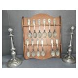 FRANKLIN MI NT PEWTER SPOONS