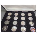(16) SUSAN B ANTHONY DOLLARS IN DISPLAY HOLDER