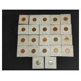 (22) LINCOLN PENNY ERROR COINS
