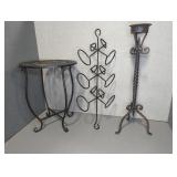 METAL STAND, WINE RACK, CANDLE STAND