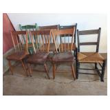 WOOD CHAIR LOT (7)