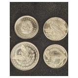 (4) 1/10TH TROY OZ .999 SILVER COINS