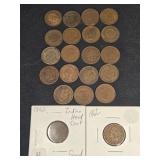 (23) INDIAN HEAD PENNIES