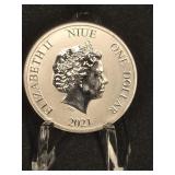 1/2 TROY OZ .999 SILVER $1 2021 NIUE COIN