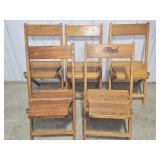 (5) WOODEN FOLDING CHAIRS
