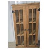 2 DOOR (GLASS) THREE SHELF CABINET