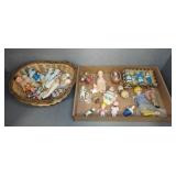 40+ PORCELAIN & CERAMIC MINIATURE DOLLS/FIGURINES