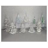 (9) CRYSTAL & GLASS CHRISTMAS TREES