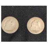 1853 & 1854 SEATED QUARTERS
